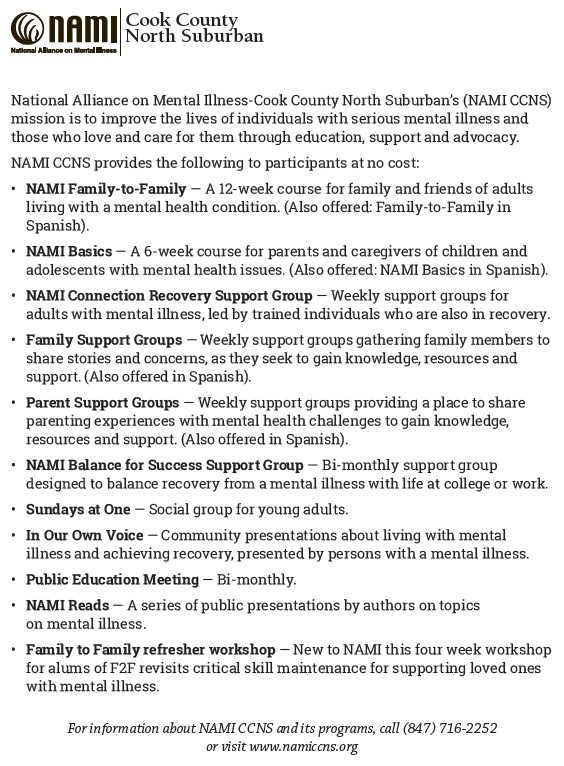 NAMI CCNS Overview of services