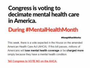2017 NAMI CCNS advocacy #mentalhealthmonth #AHCA